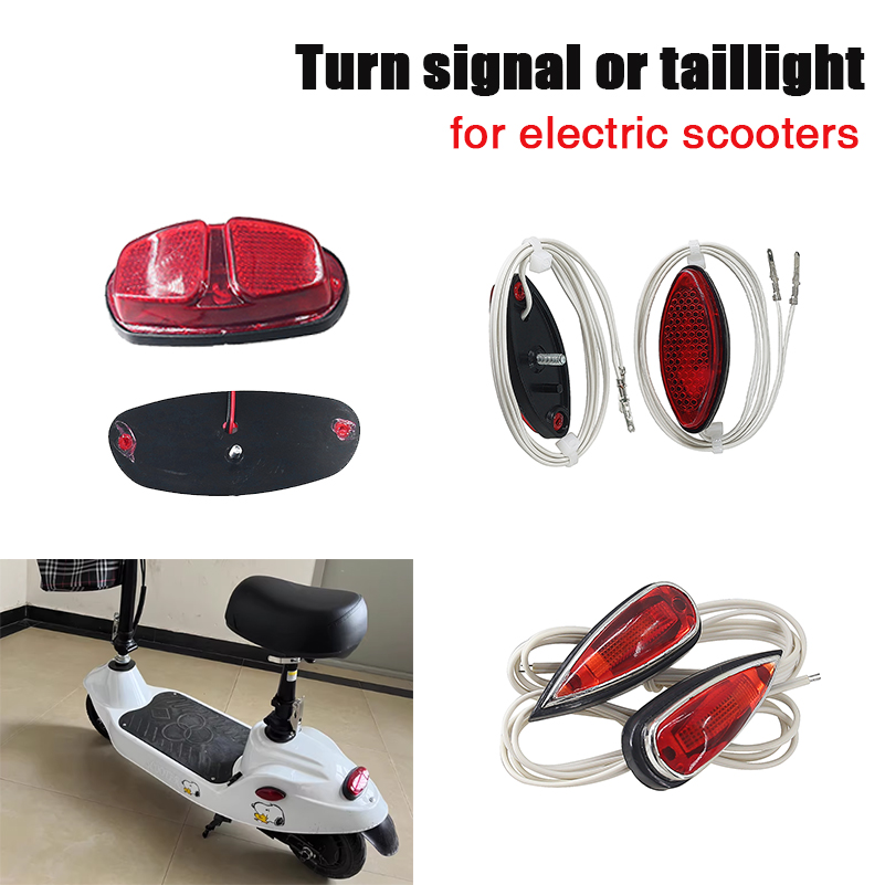 Description Picture 2 of itemFor electric scooter rear taillights, LED brake lights, turn signals, rear mudguard taillights accessories