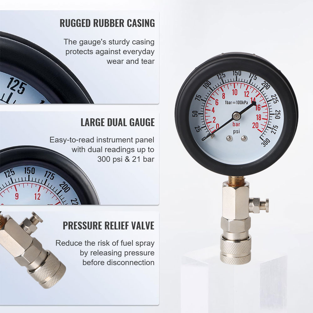 Professional Pressure Gauge Gasoline Engine Compression Meter Automotive Cylinder Tester Kit with M10 M12 M14 M18 Adapter 5 Professional Pressure Gauge Gasoline Engine Compression Meter Automotive Cylinder Tester Kit with M10 M12 M14 M18 Adapter