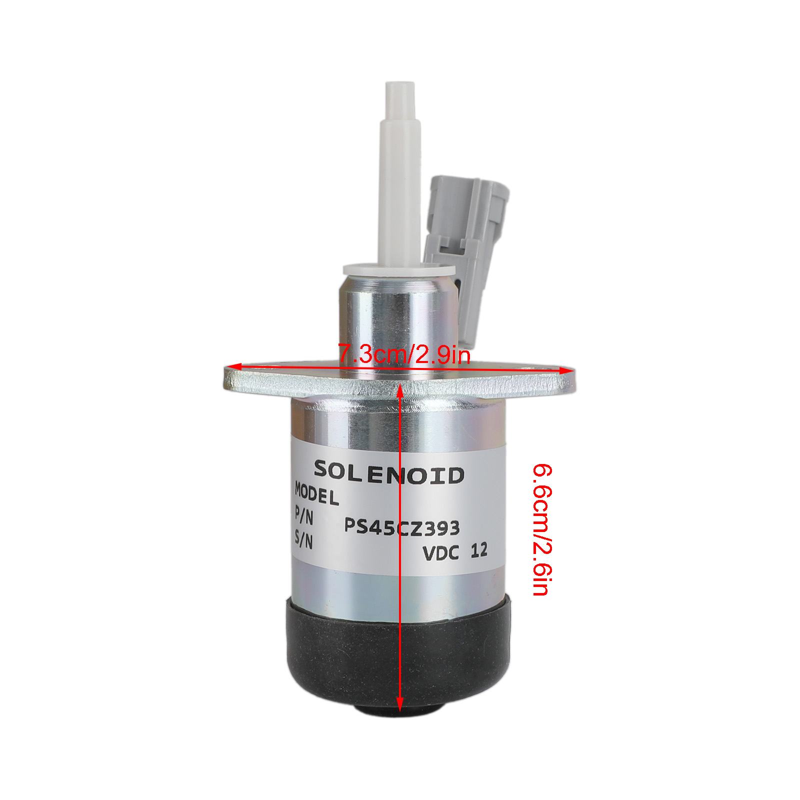 Fuel Shut Off Solenoid PS45CZ393 For Kubota V2607 V3307