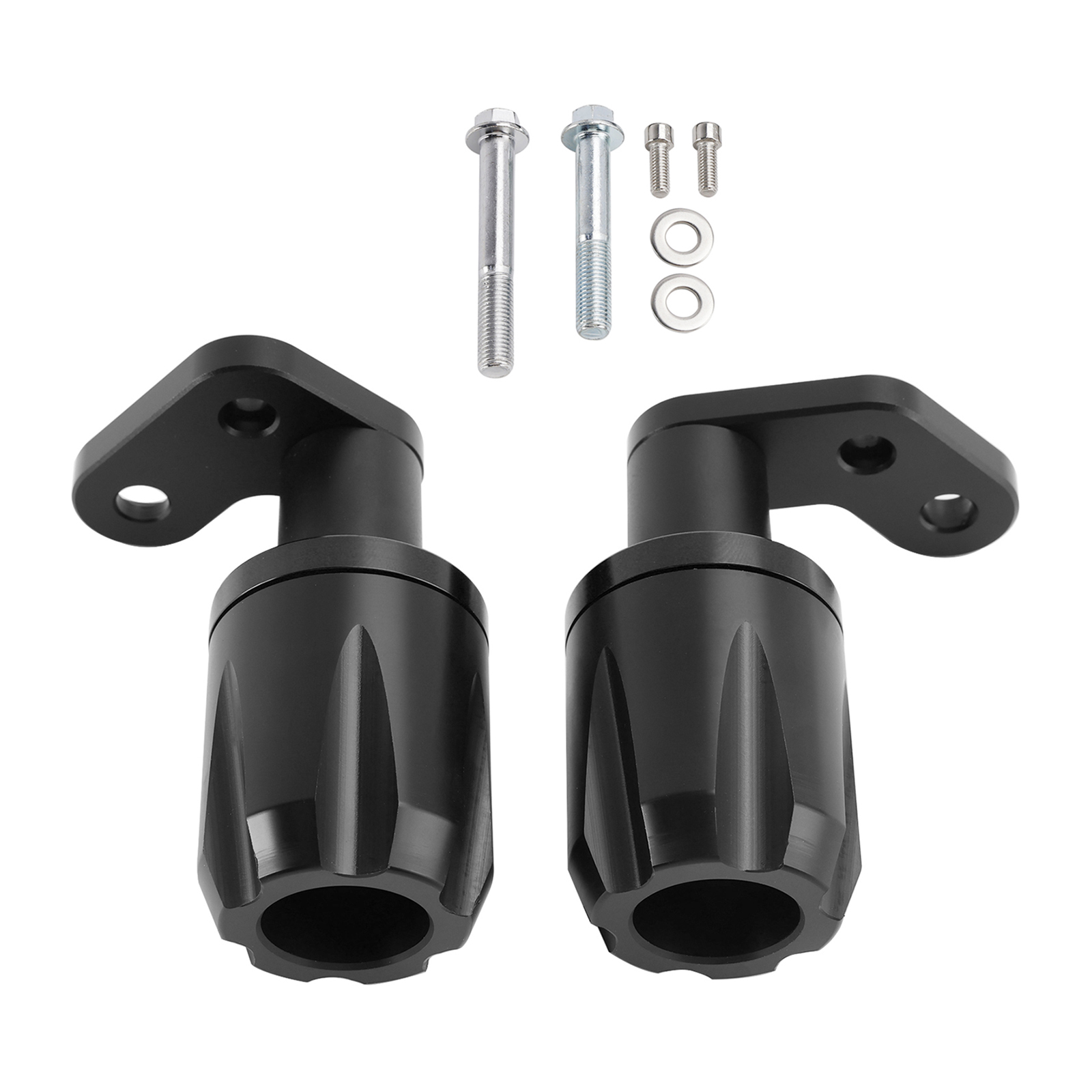 Ｋ！ Cnc Anti-Crash Frame Sliders Protector Black For Kawasaki Zx