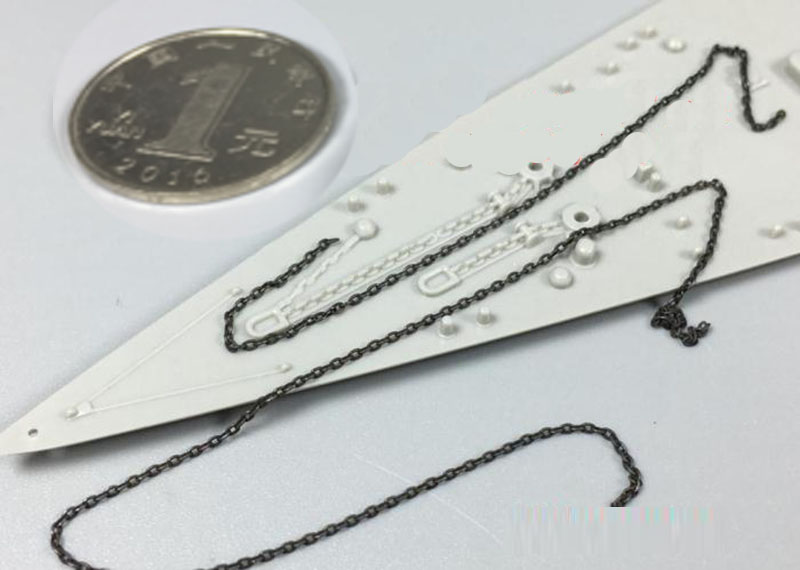 Model Ship Anchor Chain 30cm Link Brass 1/700 Scale Spare Parts Black