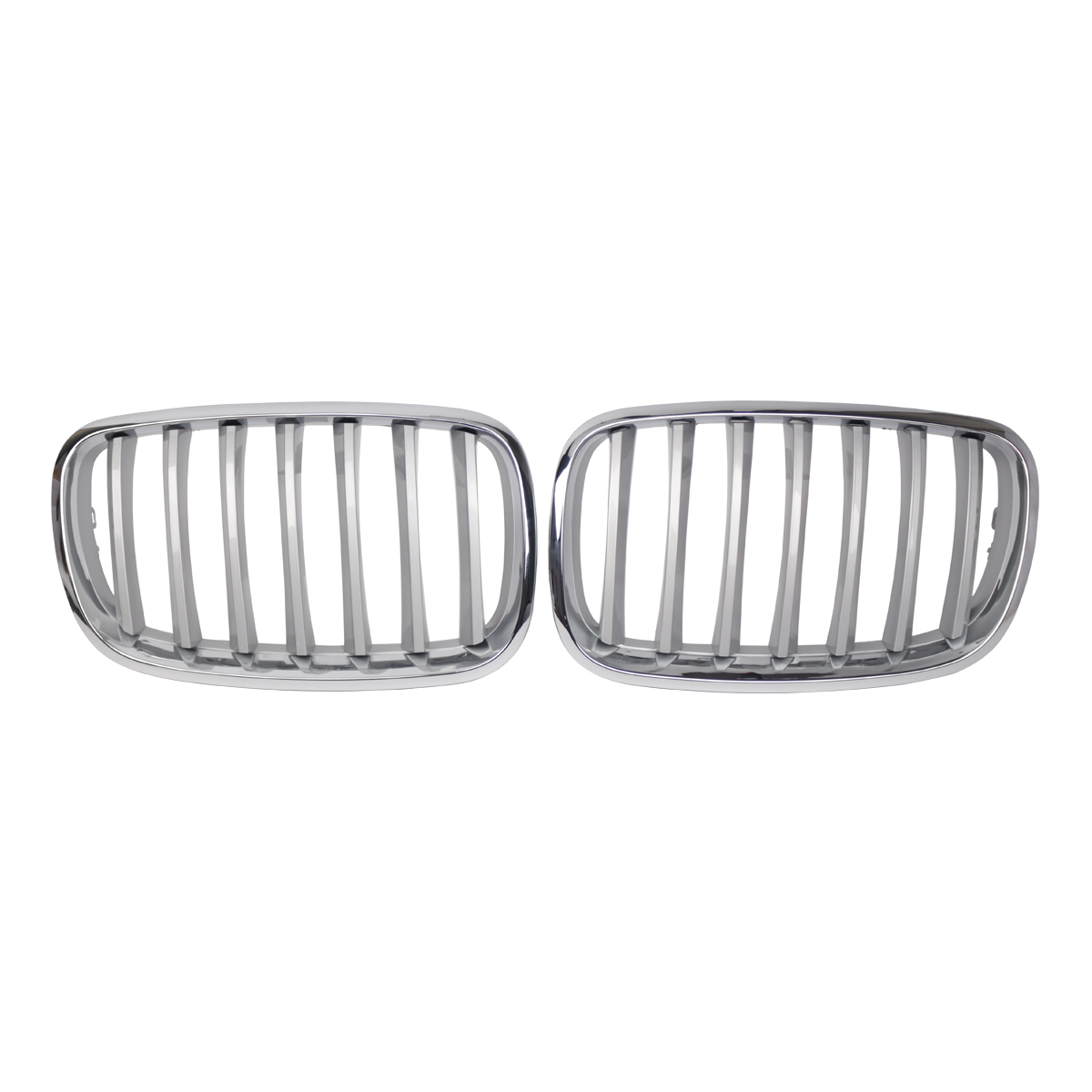 HZTWFC Doppellamelle Schwarz glänzend Vorderseite Racing Nierengitter Sportgrill passend für BMW X5 X6 E70 E71 2007-2013 Autozubehör Ersatzteil