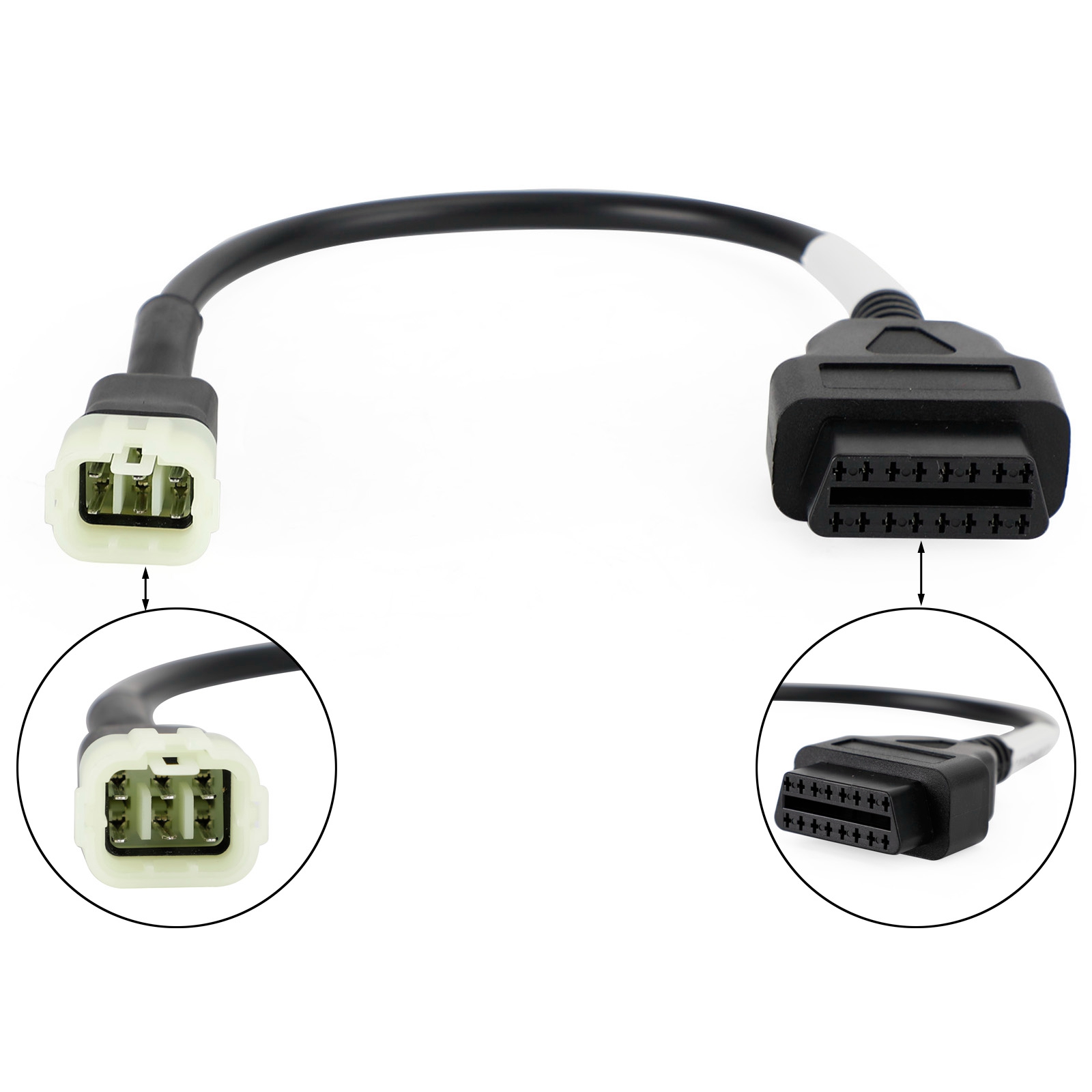 Adaptateur OBD2 6 Broches Vers 16 Broches Pour Moto Suzuki - Compatible GSX-R, GSX-S, DL, SV - Pour Lecteur De Code Diagnostic