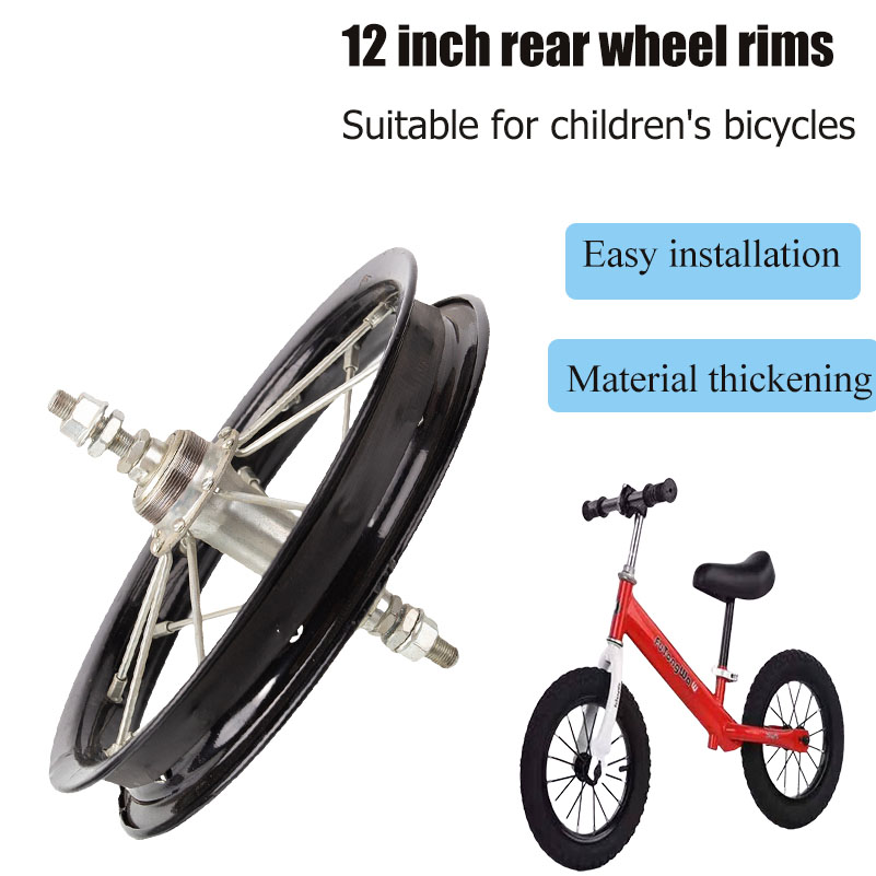 Description Picture 2 of itemDurable 12 inch children's bicycle with personalized black rear wheels