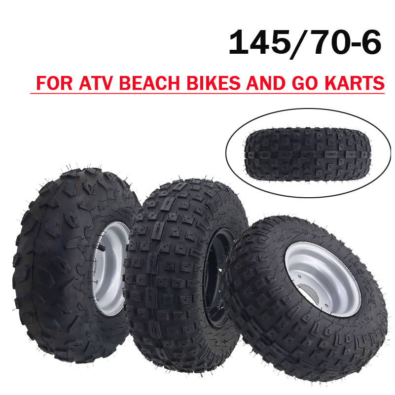 Neumático Para Go Kart Neumático 145/70-6 Con Llanta - 3 Pernos, Para Go Kart, ATV, UTV, Quad Neumático Go Kart 3 Pernos