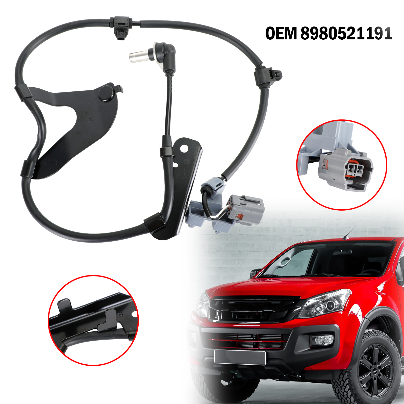 ABS Wheel Speed Sensor Front Right For Isuzu D-Max 2.5 Twin