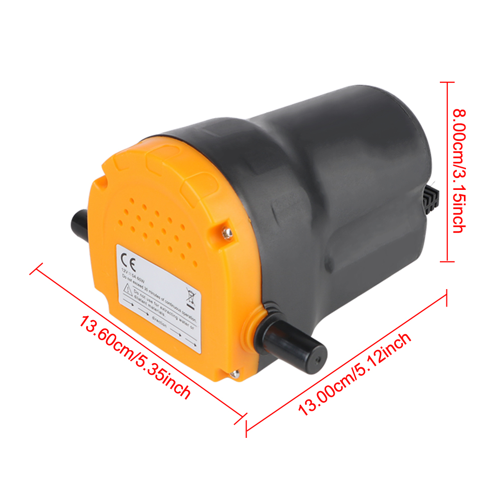 Bomba de aceite eléctrica naranja de 12 V para extracción de fluidos